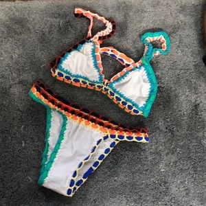 White Crotchet Bikini